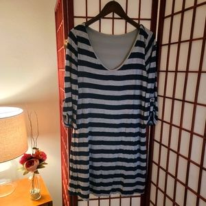 Pinkblush Navy Striped Maternity Shift dress